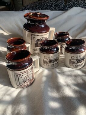 Abenakis vintage 70s ceramic pottery set